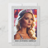 Cartes d'autographe de concours de beauté Glitter (Devant)