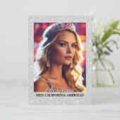 Cartes d'autographe de concours de beauté Glitter (Debout devant)