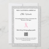 Cartes d'autographe de concours de beauté Glitter (Dos)