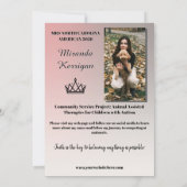 Cartes d'autographe de concours de beauté Rose Gla (Dos)