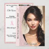 Cartes d'autographe de spectacle Pastel Glitter (Devant / Derrière)