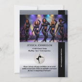 Cartes d'autographe d'équipe de danse de studio (Dos)