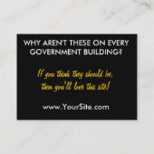 Cartes d'avertissement de promotion de Governmet (Dos)