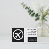 Cartes d'avion simples en noir (Debout devant)
