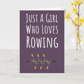 Cartes d'aviron roses pour filles (Fleur jaune)