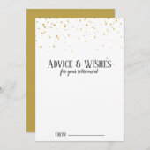 Cartes d'avis de retraite Gold Confetti (Devant / Derrière)