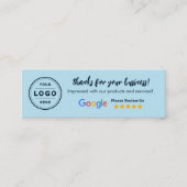 Cartes d'avis Google Baby Blue & Navy (Devant)