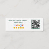 Cartes d'avis Google Emerald Green (Dos)