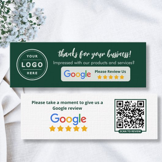 Cartes d'avis Google Emerald Green
