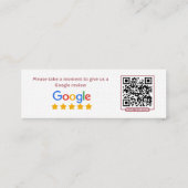Cartes d'avis Google Rose Gold & Champagne (Dos)