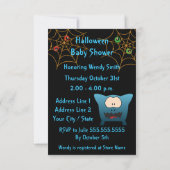 Cartes d'Baby shower Funny Monster (Dos)