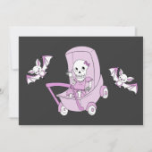 Cartes d'Baby shower pour petites filles Skeleton (Dos)