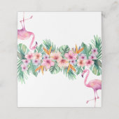 Cartes de Baby shower de Flamant rose Tropical - V (Extérieur déplié)