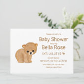 Cartes de Baby shower de l'ours (Debout devant)