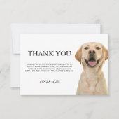 Cartes de Baby shower du Labrador jaune Merci (Devant)