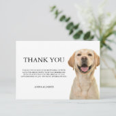 Cartes de Baby shower du Labrador jaune Merci (Debout devant)