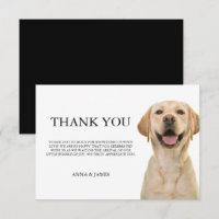 Cartes de Baby shower du Labrador jaune Merci