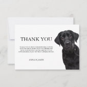Cartes de Baby shower du Labrador noir Merci (Devant)