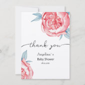 Cartes de Baby shower en Merci plat (Devant)