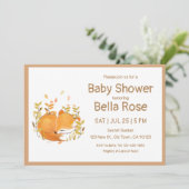Cartes de Baby shower Fox Cub dormant (Debout devant)