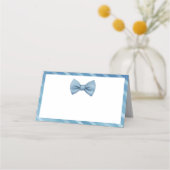 Cartes de Baby shower Little Man - Blue Bow Cravat (Dos)