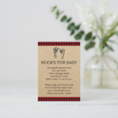 Cartes de Baby Shower Lumberjack Bring A Book (Debout devant)