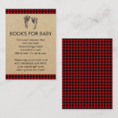 Cartes de Baby Shower Lumberjack Bring A Book (Devant / Derrière)