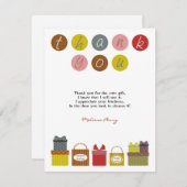 Cartes de Baby shower Merci (Devant / Derrière)