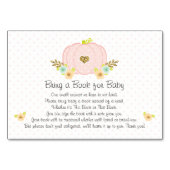 Cartes de Baby shower Pink Citrouille Book (Devant)