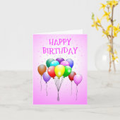Cartes de ballons d'anniversaire (Fleur jaune)