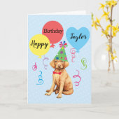 Cartes de Ballons de Fête d'Anniversaire Vizsla (Fleur jaune)