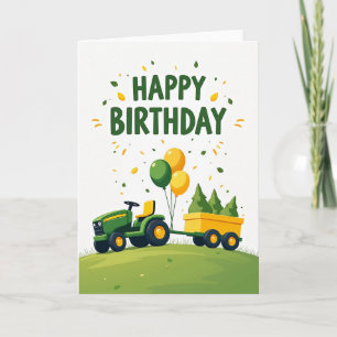 Cartes de ballons de tracteur de célébration