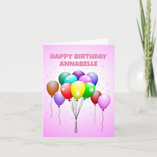 Cartes de Ballons Joyeux Anniversaire (Devant)