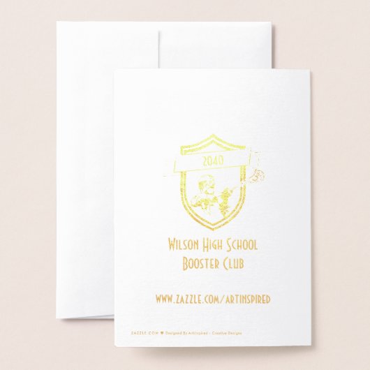 Cartes de banquet de Merci de crosse ou de command (Derrière avec enveloppe)