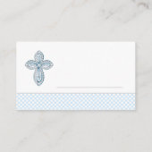 Cartes de baptême pour garçons Cartes de table (Dos)