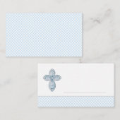 Cartes de baptême pour garçons Cartes de table (Devant / Derrière)