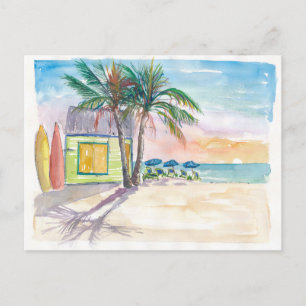 Cartes de bar de plage du Surf des Caraïbes et cou