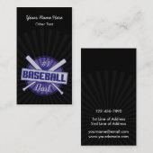 Cartes de base-ball customisées par papa du (Devant / Derrière)