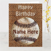 Cartes de base-ball Vintage et joyeuses personnali (Fleur jaune)