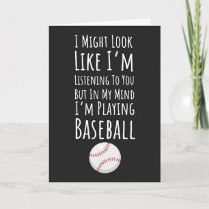 Cartes de baseball drôles Joueur d'équipe de sport