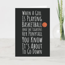 Cartes de Basketball Drôles Pour Adolescentes Femm
