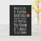 Cartes de Basketball Drôles Pour Adolescentes Femm (Fleur jaune)