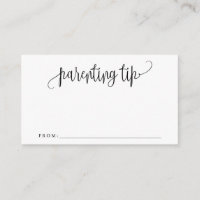 Cartes de bavette pour parents, Cartes de conseil