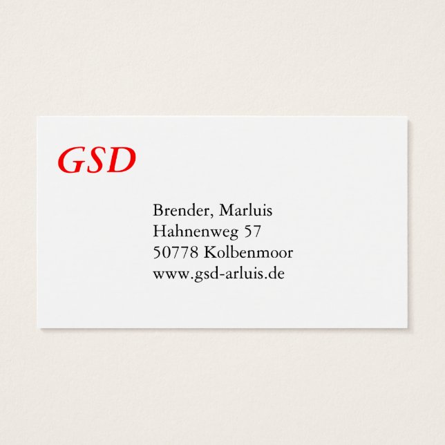 Cartes de Berger allemand (Dos)