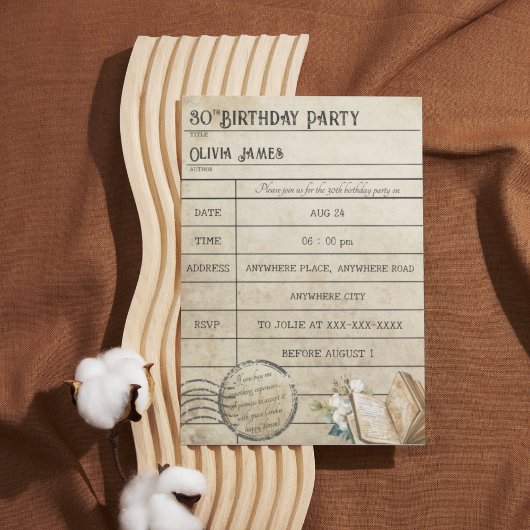 Cartes de bibliothèque vintage amusant livres de n