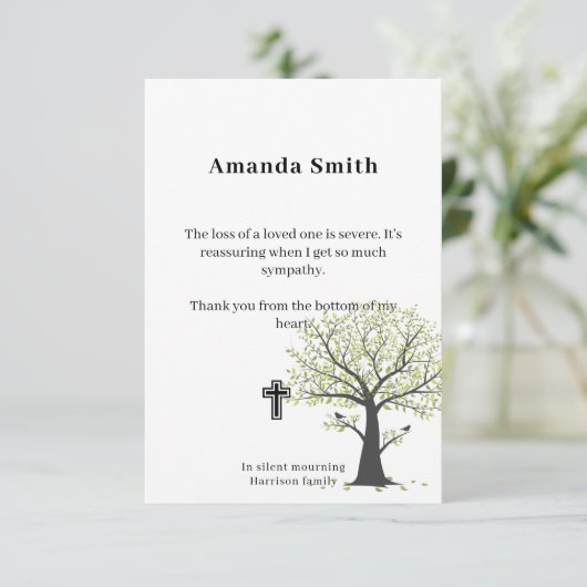 Cartes de bienfaisance commémoratives avec arbre (Debout devant)