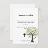 Cartes de bienfaisance commémoratives avec arbre (Devant / Derrière)