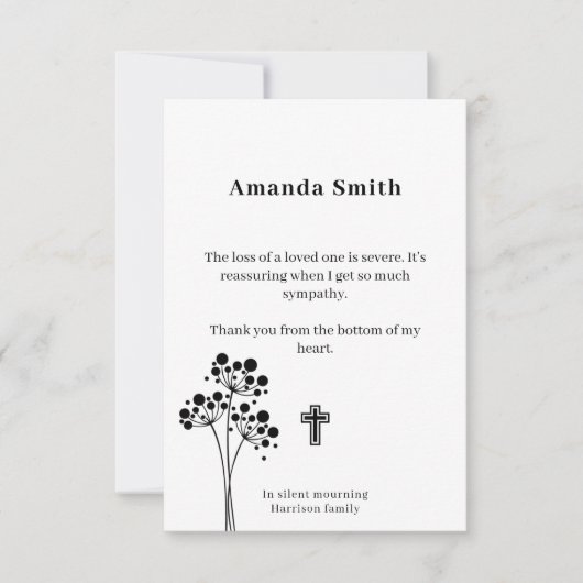 Cartes de bienfaisance commémoratives avec fleurs (Devant)