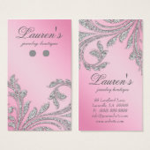 Cartes de bijoux Cartes de bijoux Parties scintill (Devant & derrière)