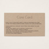 Cartes de bijoux Instructions avec logo Kraft (Devant)